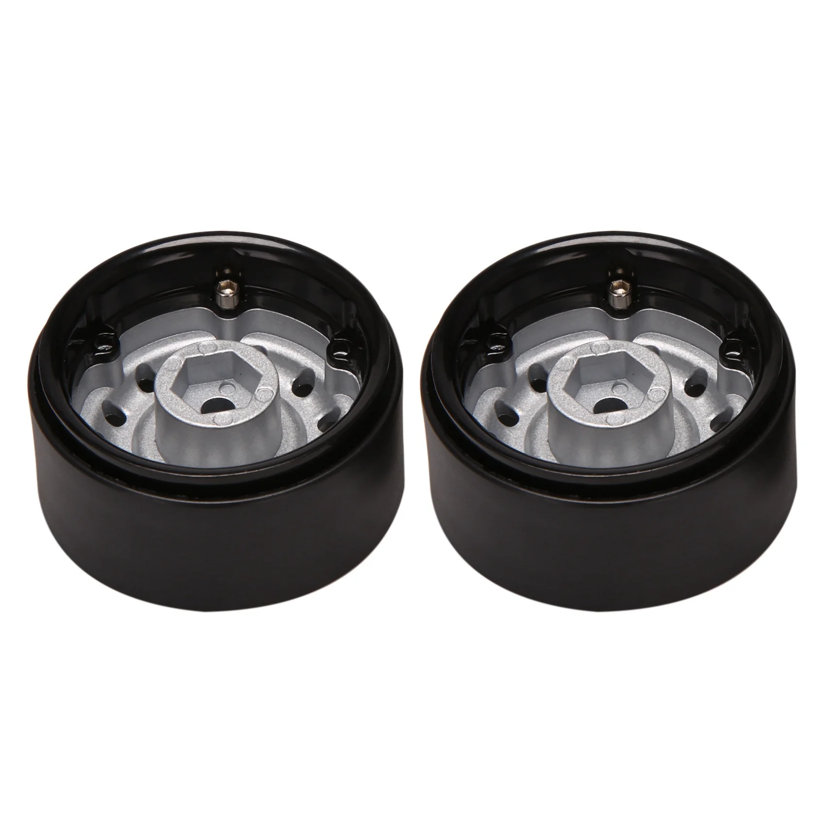 WOWFU-8Pcs Metal 1.9Inch Beadlock Wheel Rim Hub For 1/10 Rc Crawler Car Axial Scx10 90046 Traxxas Trx4 D90 D110 12 Small Holes