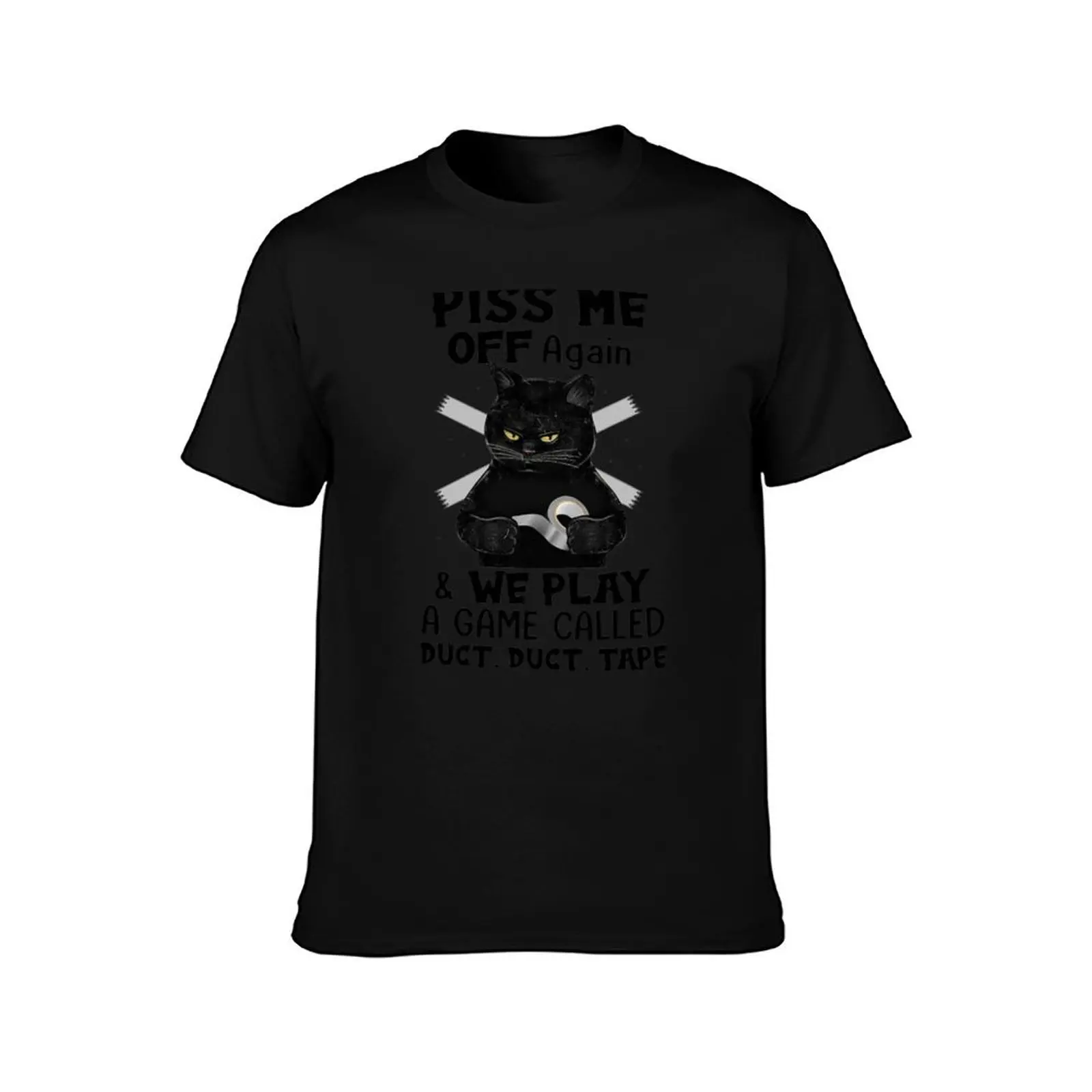 CAT PLAY GAME CALLED DUCT DUCT TAPE T-Shirt Construction Work Tee Shirt