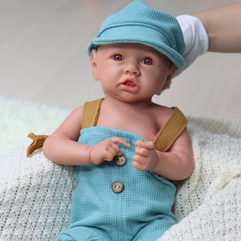 アフリカの女の子プロトタイプ褐色肌人形洗えるスーパーソフトブラック 17.5 インチフルボディシリコーンリボーンベビー非ビニール塗装おもちゃ