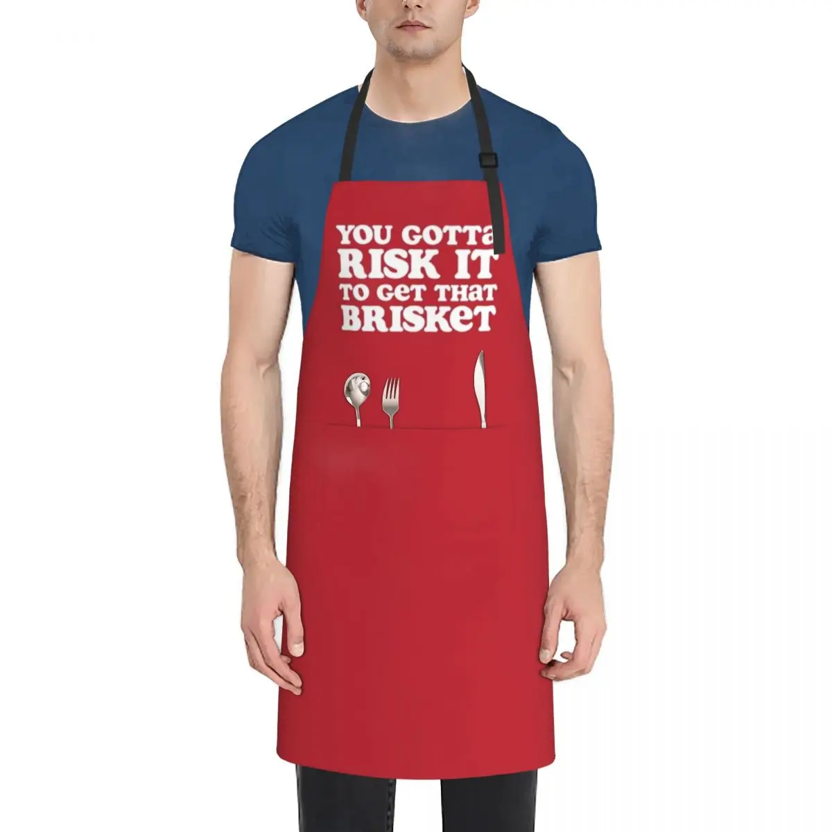 You gotta risk it to get that brisket Apron Kitchen Items kitchen item For Man Apron