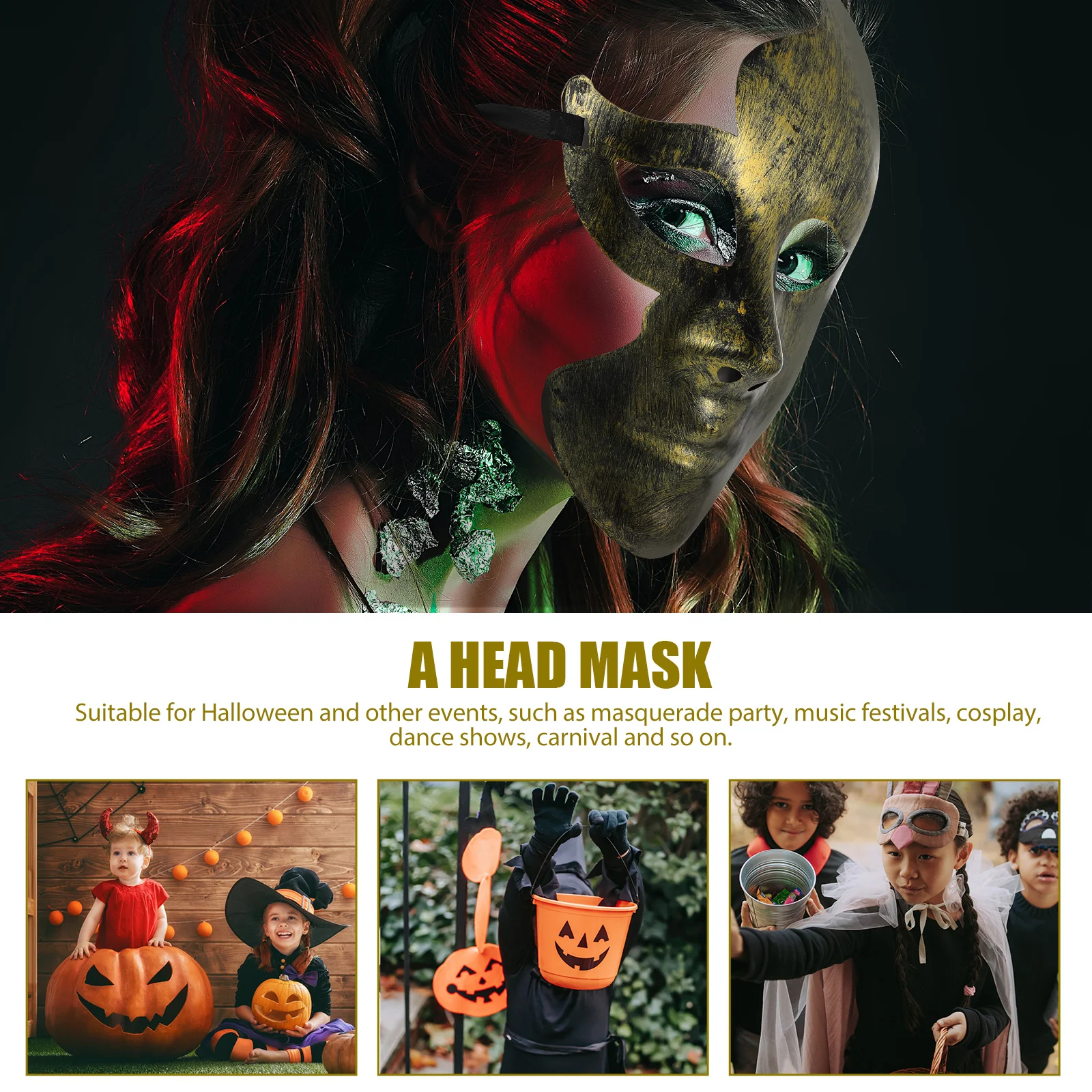 

2 Pcs Face Mask Performance Party Facial Decor Costumes Plastic Half Masquerade Lightweight Reusable Creative Design