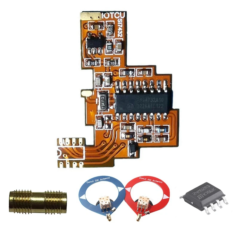 For Quansheng K5 K6 SI4732 Board FPC Modification HF Shortwave Full Band Reception+2M Expansion Chip+2Xdonut Antenna