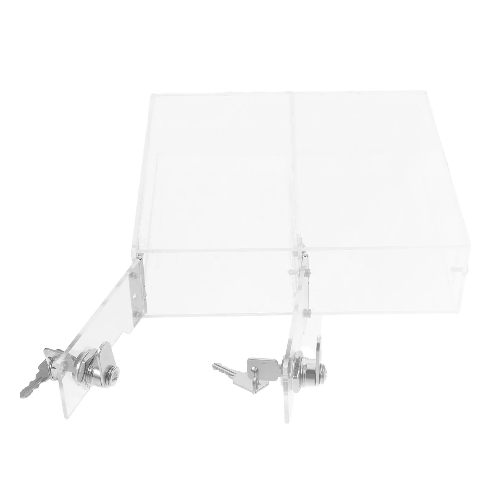 

Настольный органайзер-шкафчик из прозрачного акрила на 2 отделения с замком, в стиле выдвижного ящика, для телефона и документов, безопасный ящик-сейф