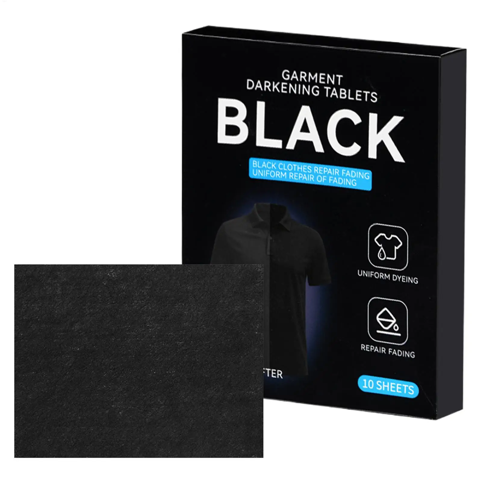 Black Color Clothing Dye 10Pcs/set Clothing Painting Dyes Washing Machine Safe Paint Accessories For Cotton Silk Wool T-Shirts
