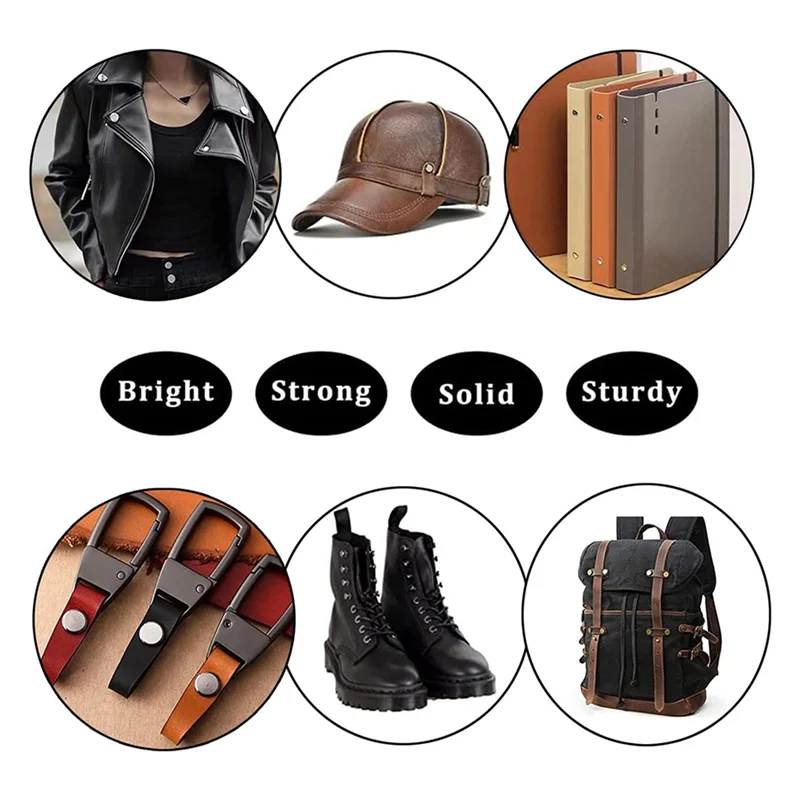 

A23I-90Sets Chicago Screws Kit, 6 Sizes Screw Rivets Metal Chicago Binding Screws For DIY Repair Leather Craft Belt