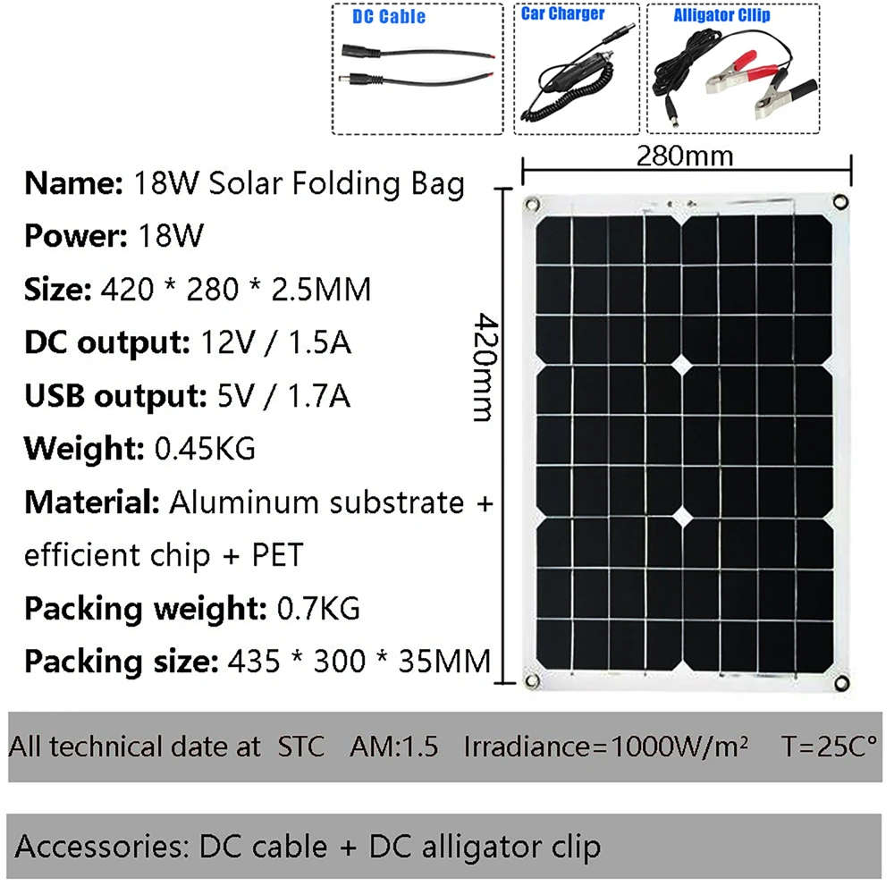 Sistema de carga Solar 18W, placa de células solares con controlador 30A, inversor de potencia de 4000W, 12V a 110V, 220V, transformador de potencia para coche