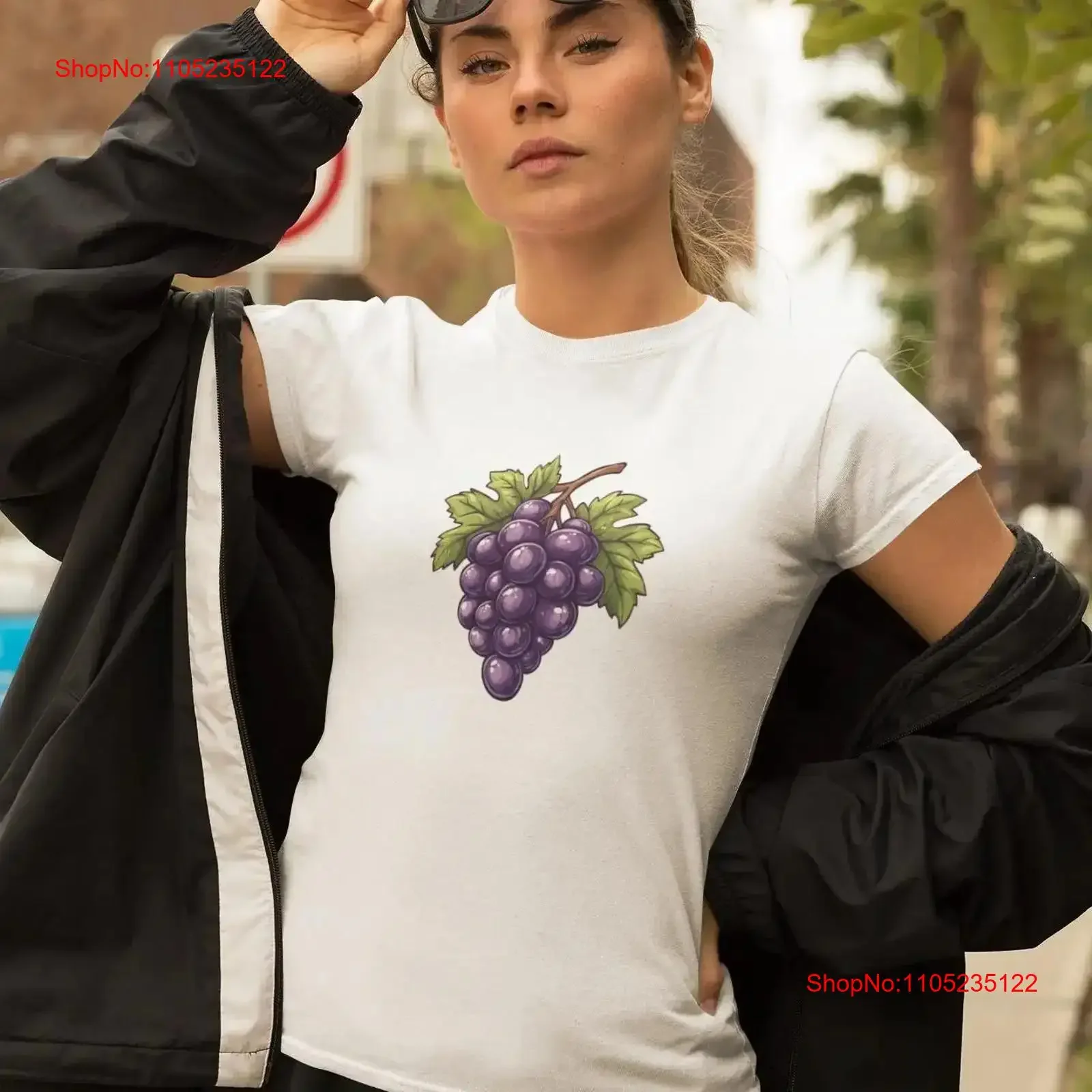 Camiseta de algodón pesado de uvas afrutada perfecta para amantes del vino ropa informal para el día a día vibraciones de verano amigos vintage lavado homme