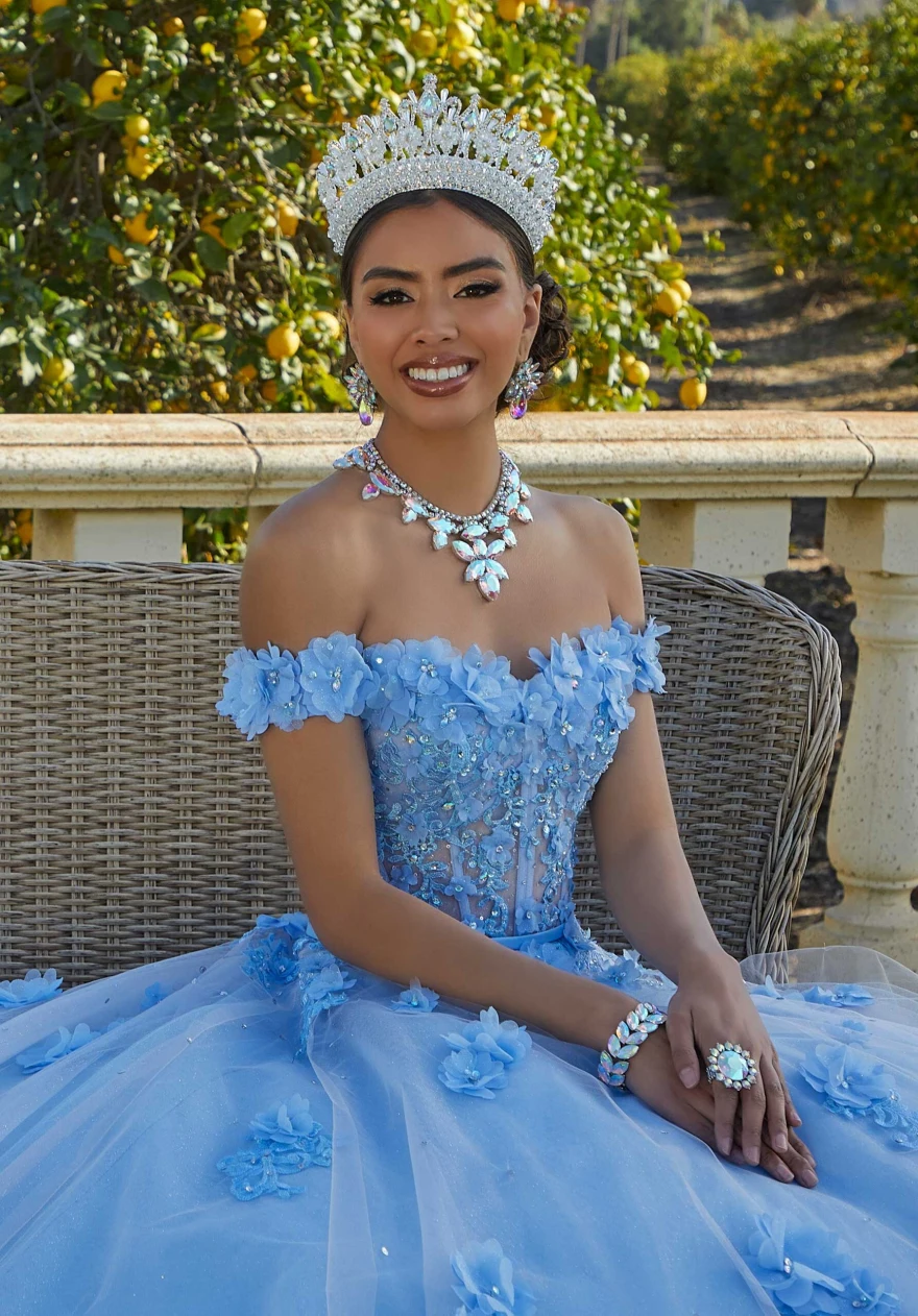 Lorencia-Vestidos De quinceañera Rosa rubor, vestido De baile con flores, apliques De cuentas, dulce 16, 15, Años, YQD122, 2024