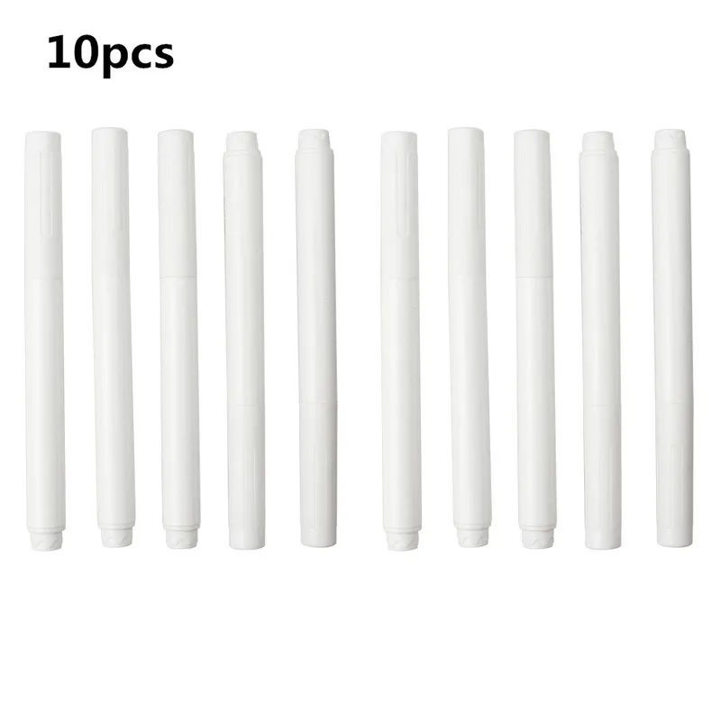 Hot Sale 10pcs White Liquid Dust-Free Chalk Pens for Wall Sticker Blackboard Kitchen Jar Erasable Removable Mark Pen Stationery