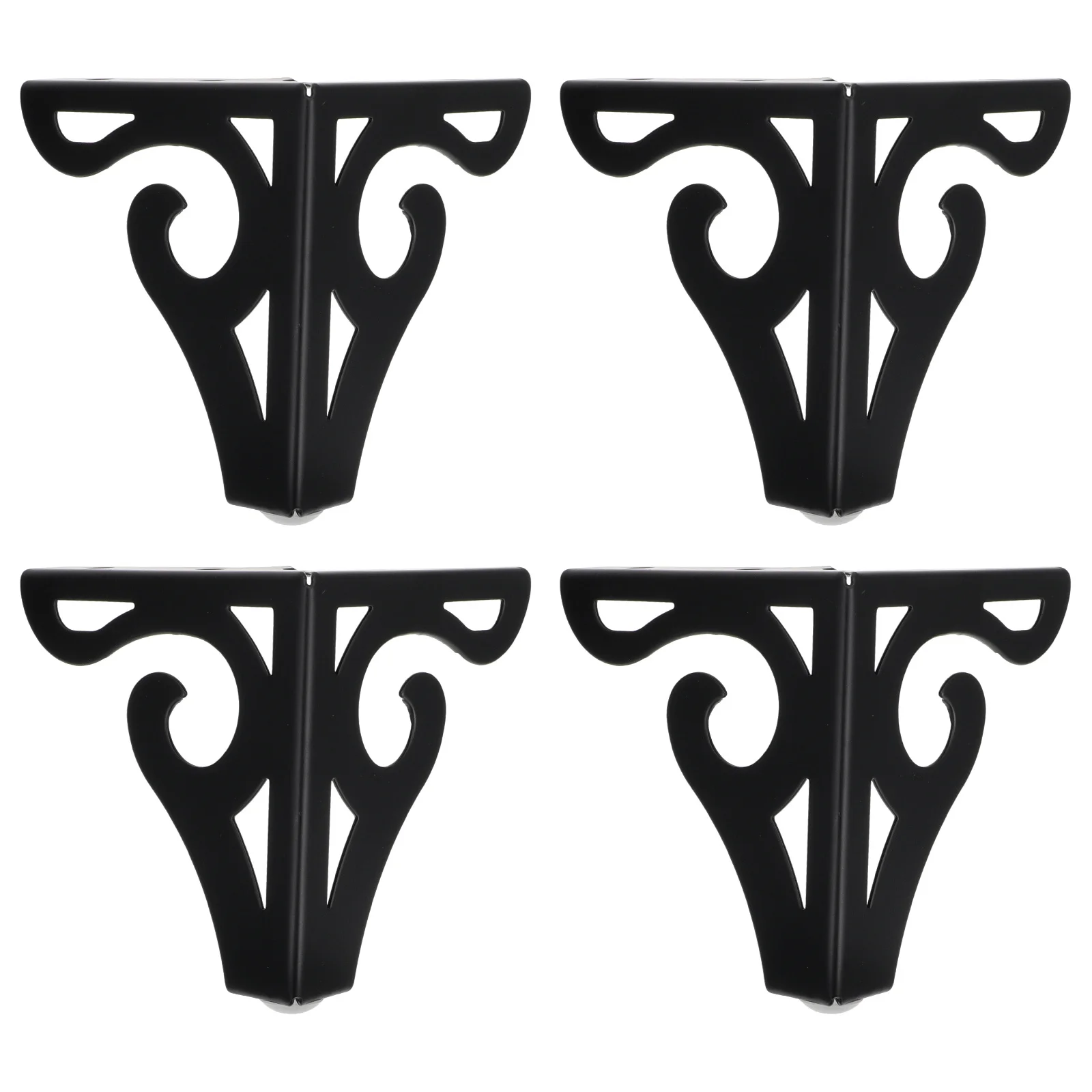 

4 pcs Furniture Legs Iron Black Cabinet Support Legs Replacement Sofa Feet Table Leg Home Decor Heavy Duty Support Accessories