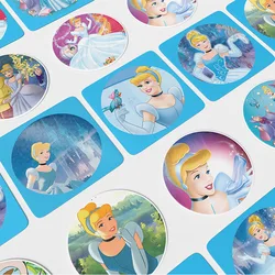 Cinderella Round Stickers Water Bottle Laptop Case Scrapbooking Luggage Fridge Sticker Kids Girl Birthday Party Decor Supplies