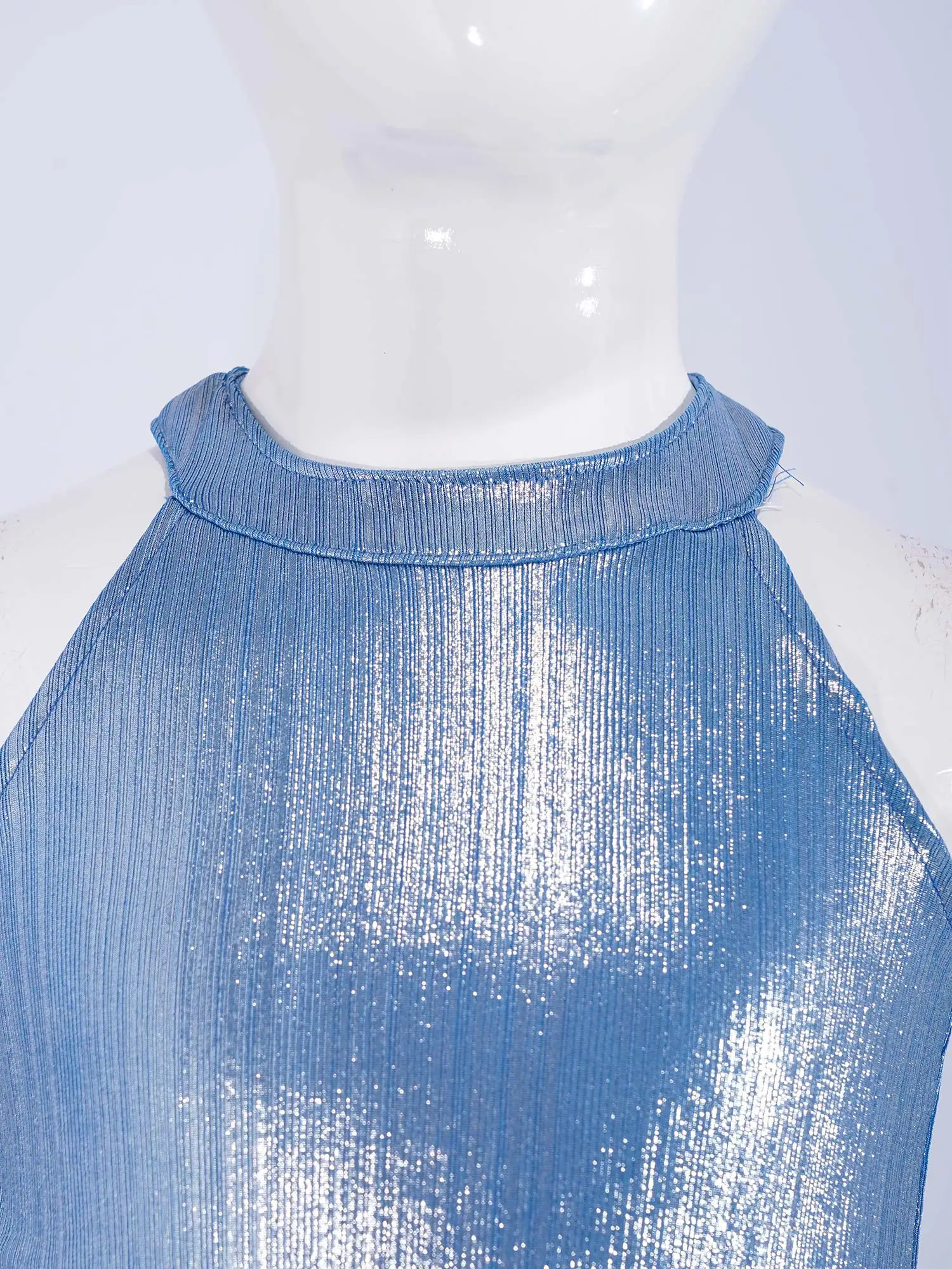 Girls Vest with Skirt Suits Cheerleading Stage Performance Clothes Disco Costume Kids Metallic Jazz Dance Outfit Streetwear