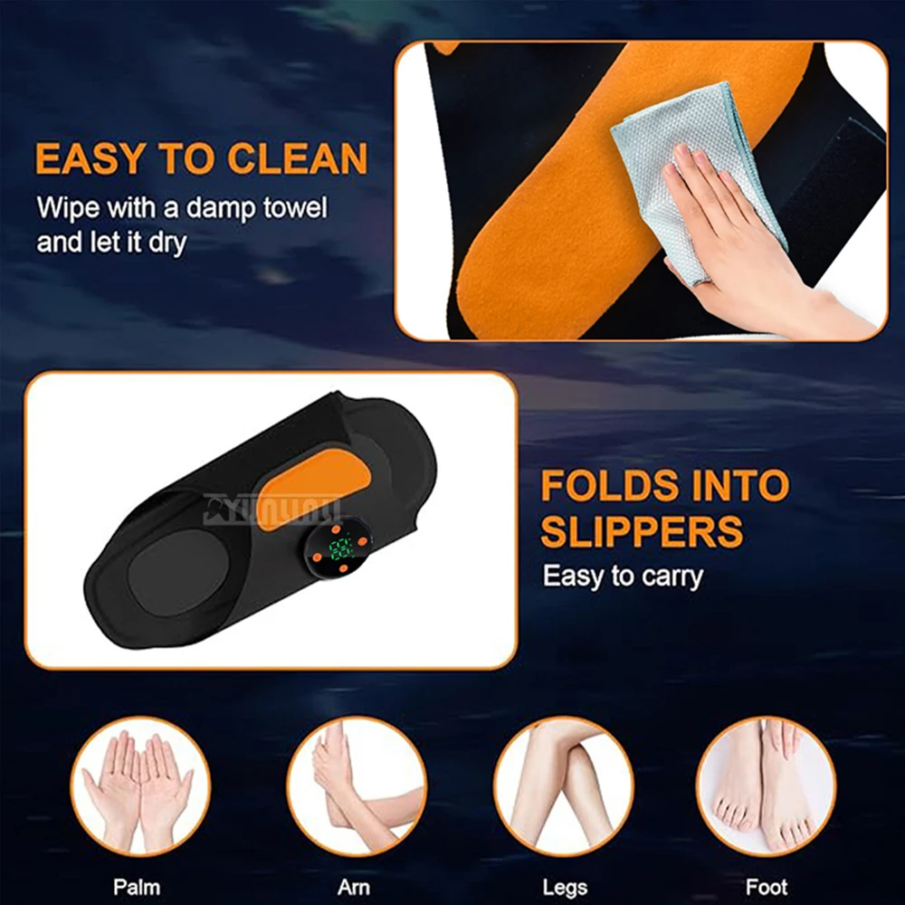 EMS Foot Massager Charging Portable Foot Massage Mat Micro Current Foot Therapy Slippers