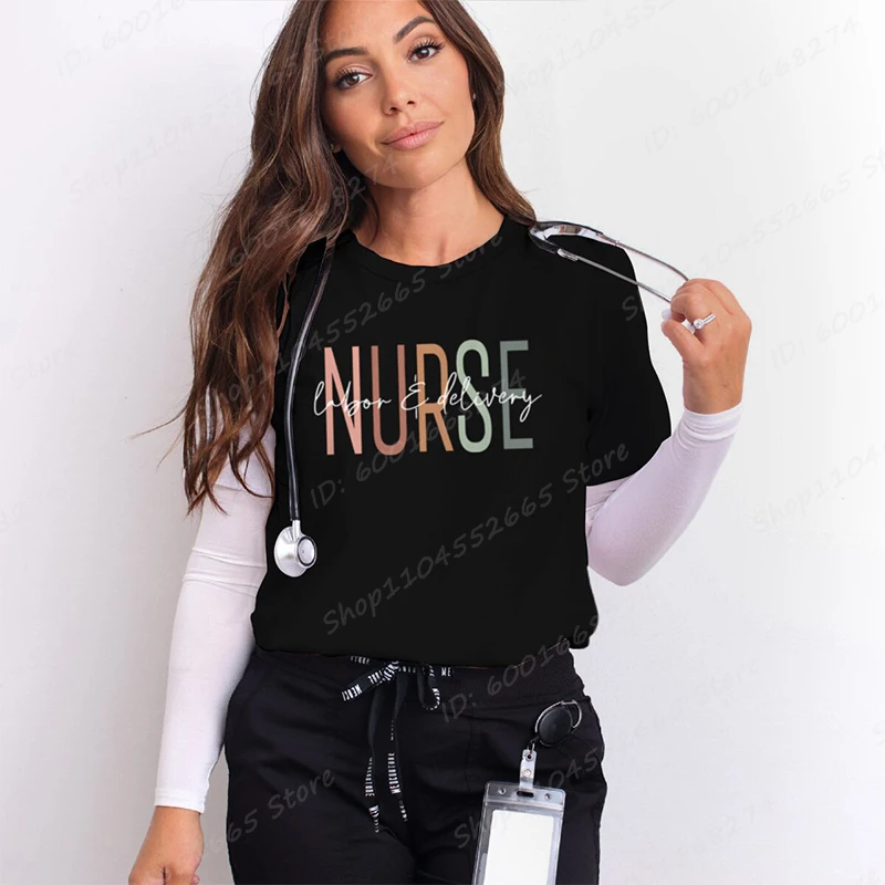 

Cool Soft Nurse Print T-shirts For Women Summer Classic Short Sleeve Tee Shirt Round Neck Nurse Gifts Idea Tops Ladies T Shirt