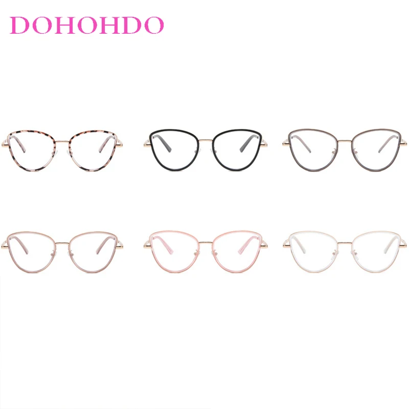 TR90 Luxus Designer Metall Cat Eye Brillen Frauen Mann Mode Marke Optische Spektakel Blau Licht Blockieren Gläser Оhj Len