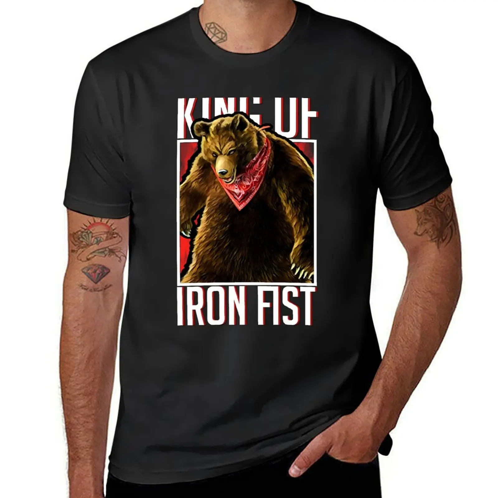 

King of Iron Fist - Kuma T-Shirt boys whites hippie clothes clothes for men