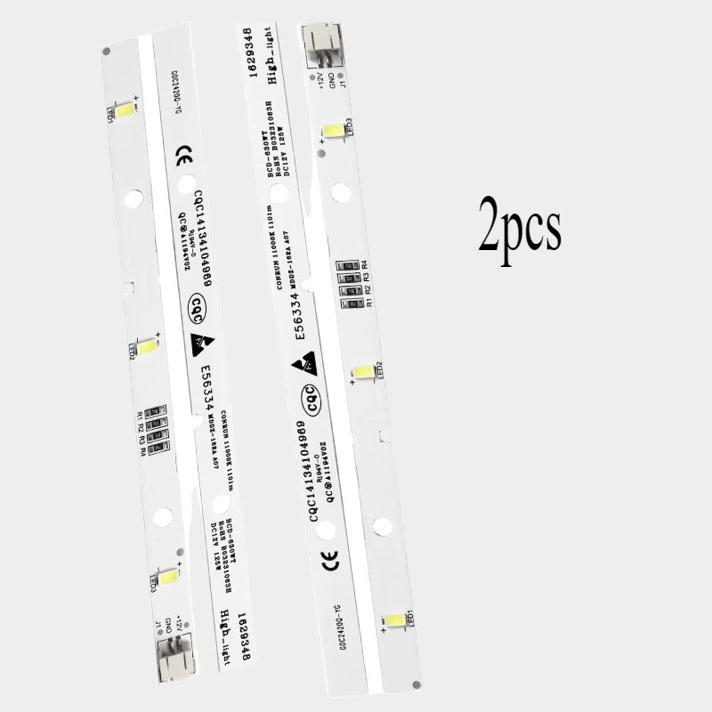 MDDZ-162A A07 2PCS LED Strip Light for RONGSHENG/HISENSE BCD-630WT Refrigerator 1629348 DC12V 1.25W CQC14134104969