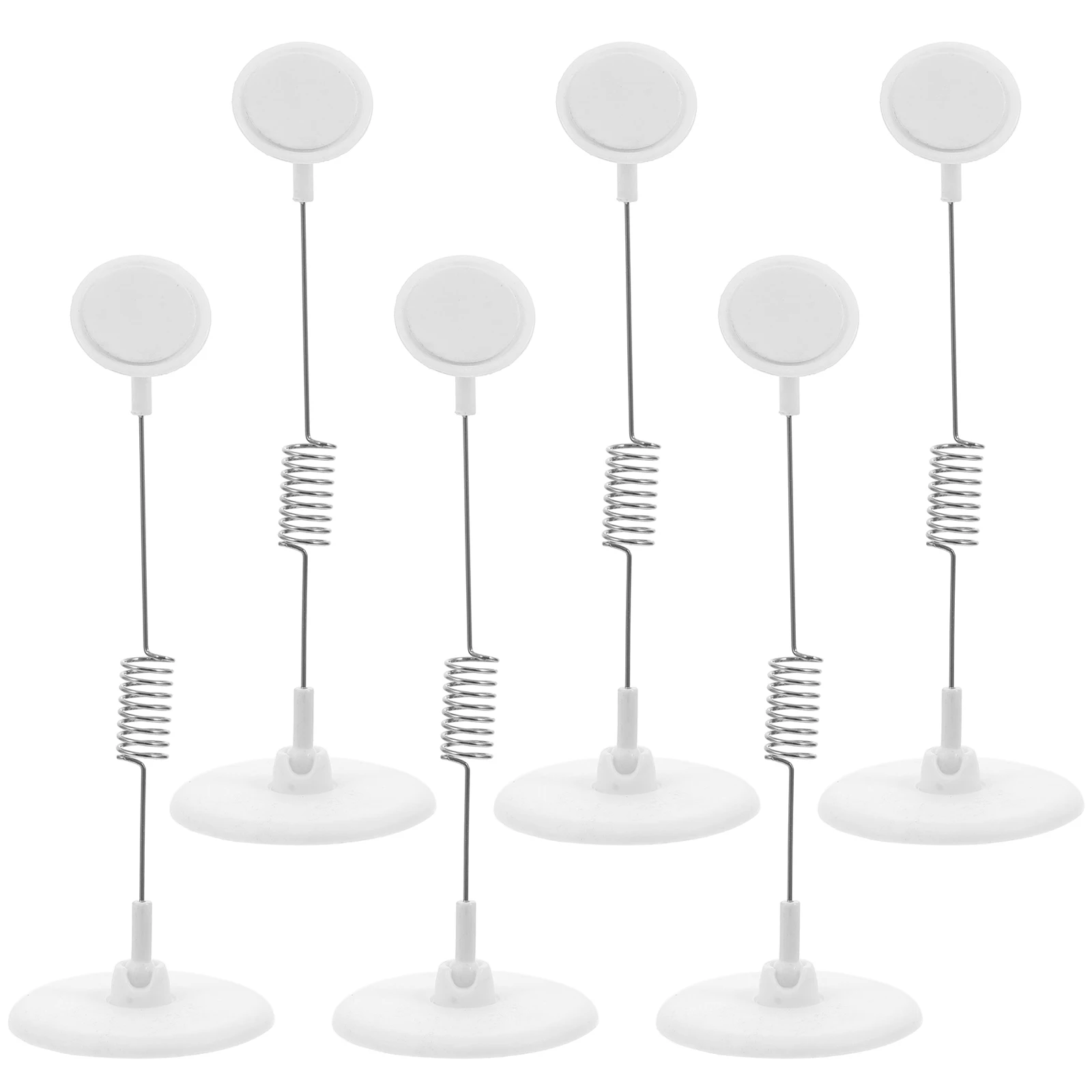 

6pcs Sticky Swing Clip Adhesive Sign Holder Poster Stand Board Label Store Display Clear ABS Multifunctional Shelf Label Table