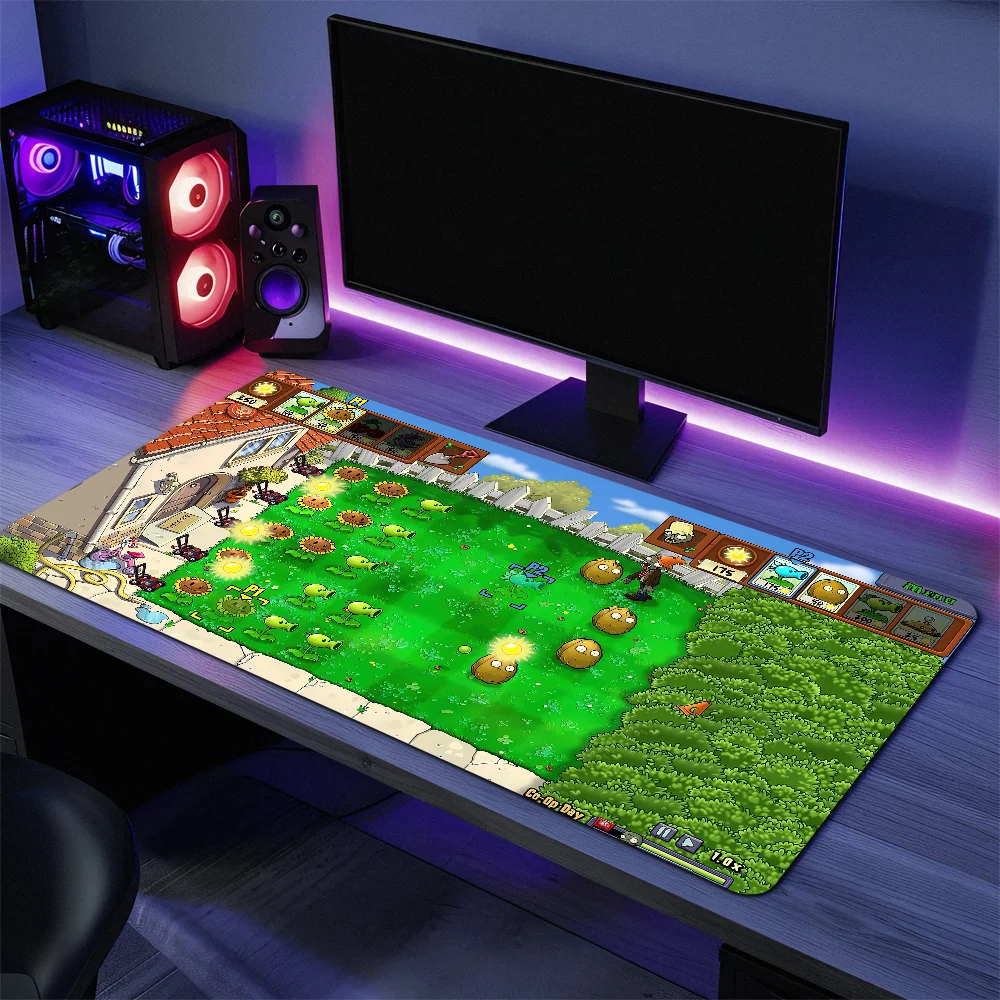 Plants vs Zombies Replanted Maps Mouse Pad Desk Mat Large Non-slip Anti-fray Keyboard Ergonomic Office Rubber PC Home Custom - view 3