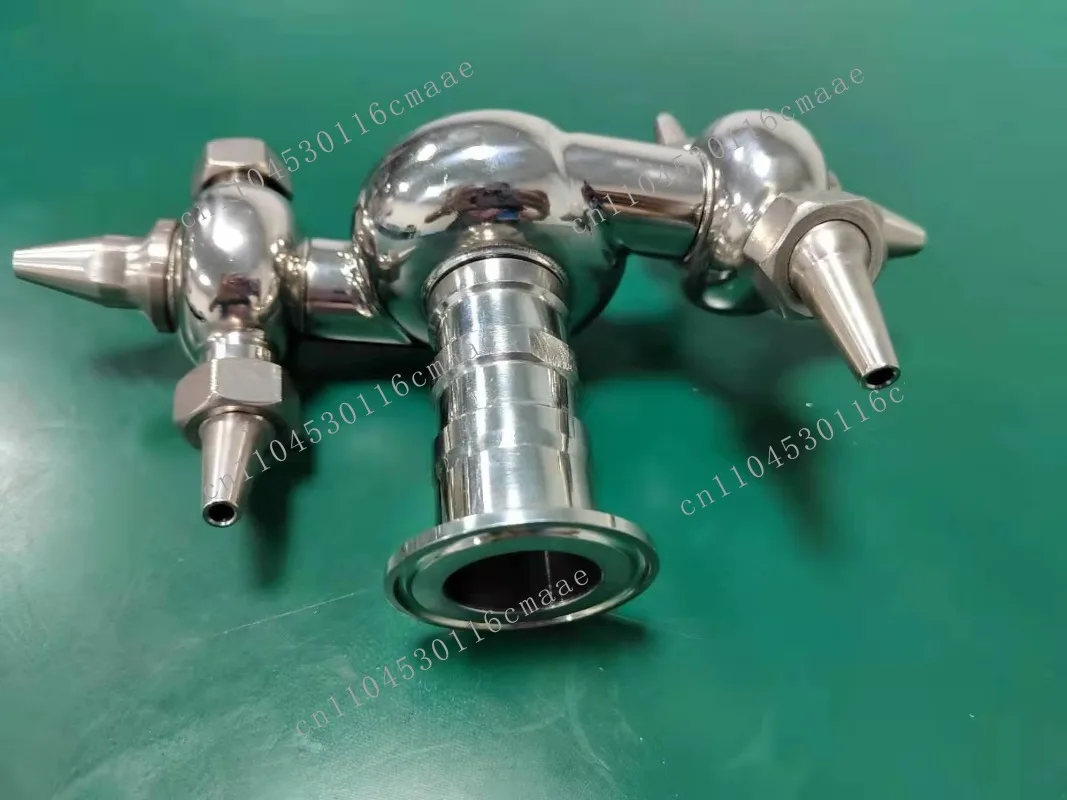 Sanitary Stainless Steel Clamp Welded Thread Male Rotary Cleaner with Water Spray Nozzle