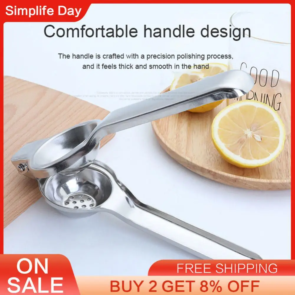 Lemon Citrus Press Juicers High Gloss Clean Silver Manual Lemon Juicer Kitchen Gadgets Household Small Juicer Increase Friction