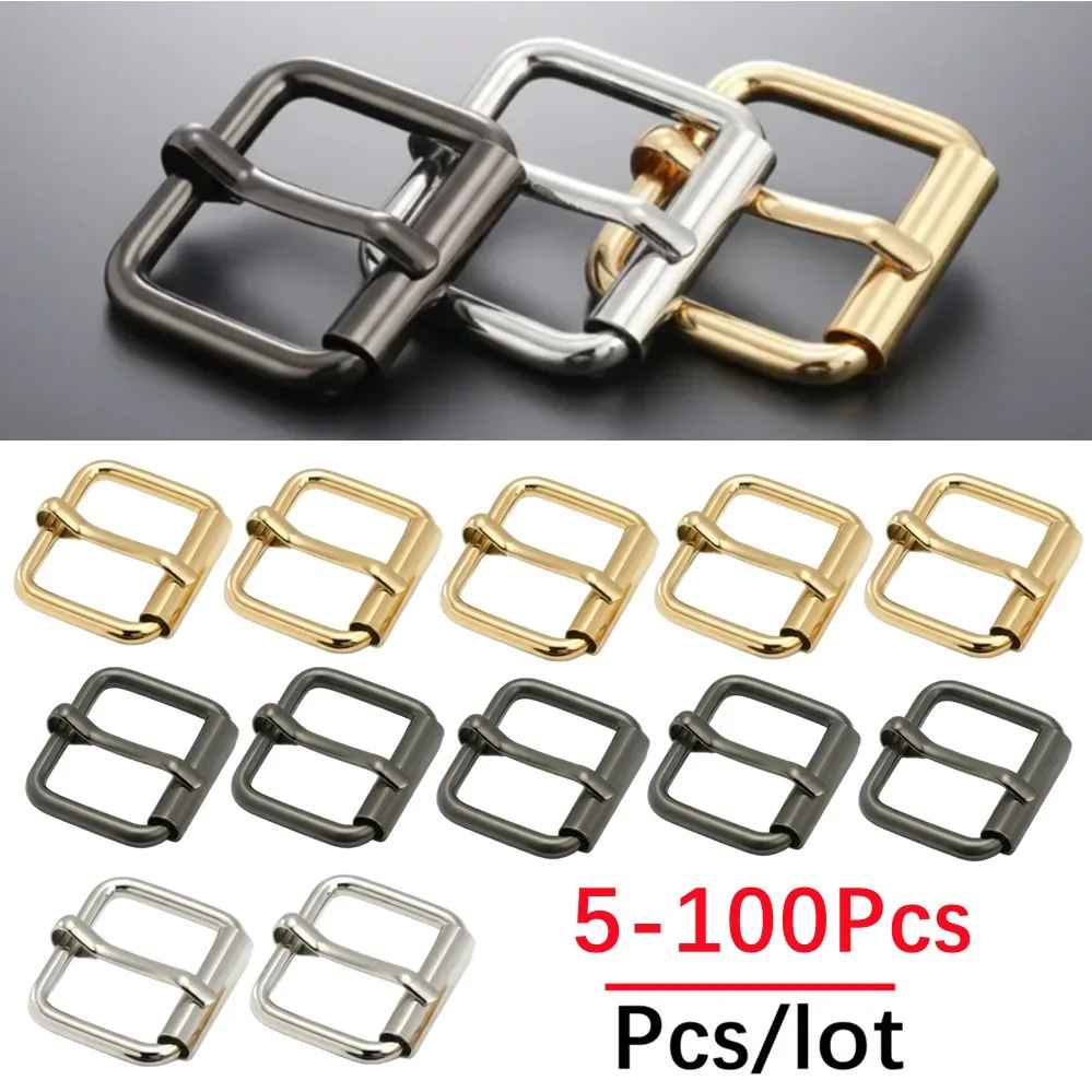 5-100 Peças Fivelas de Metal 13-38mm para Ajuste de Alças de Bolsa, Coleiras de Cachorro, Correntes, Anéis Retangulares, Acessórios de Couro para Calçados