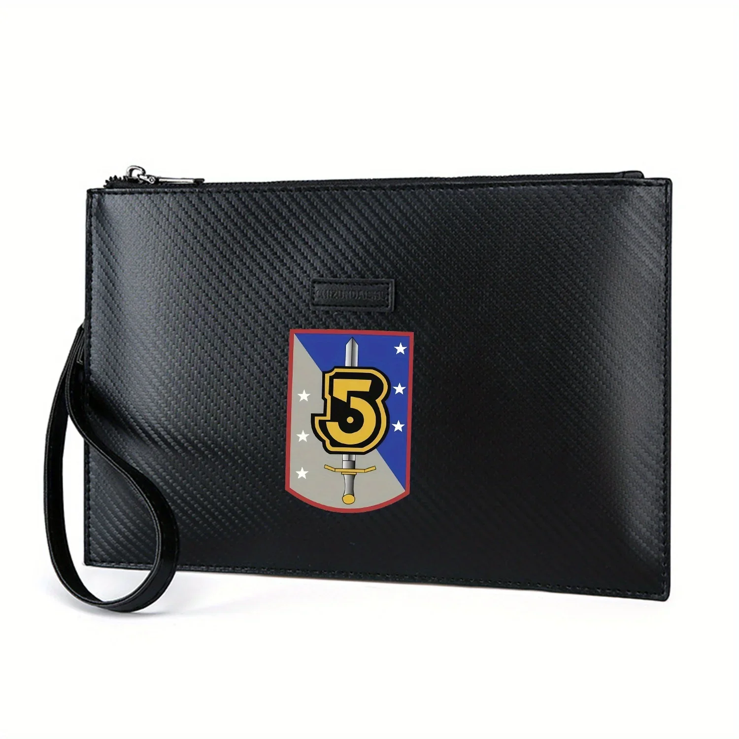 

Five yellow number sword stars shield Elegant Printed PU Men's Handbag Fashionable and Practical for Everyday Carry