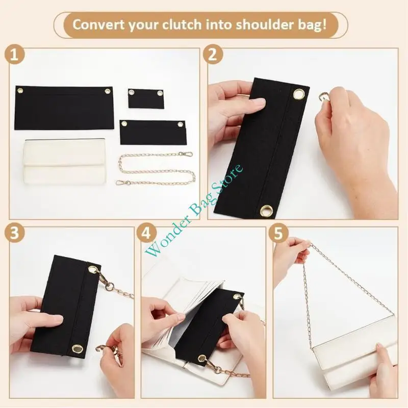 منظم محفظة اللباد H3CB، ملحقات تحويل المحفظة للمحفظة، حقيبة كروس، حقيبة مغلف، منظم هدية