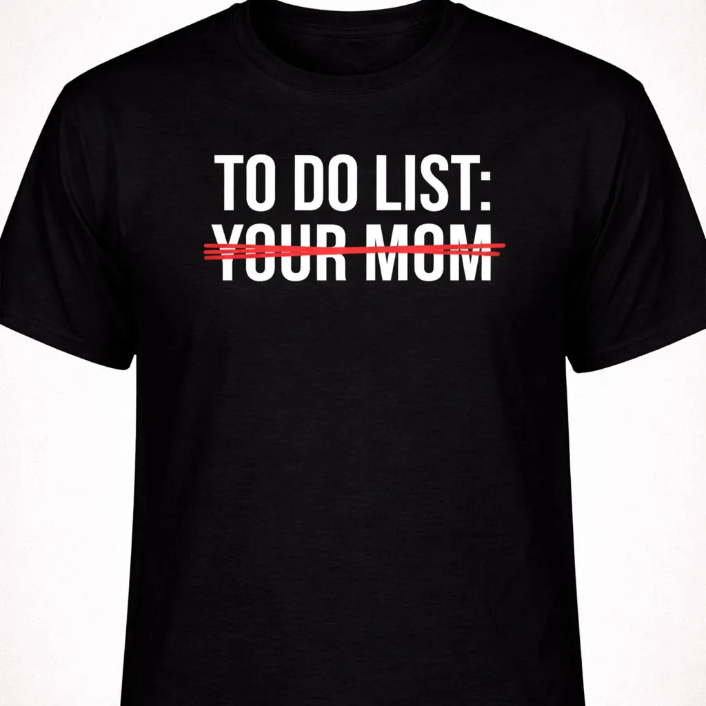 

Sarcastic minimalist to-do list tee, funny unisex graphic shirt
