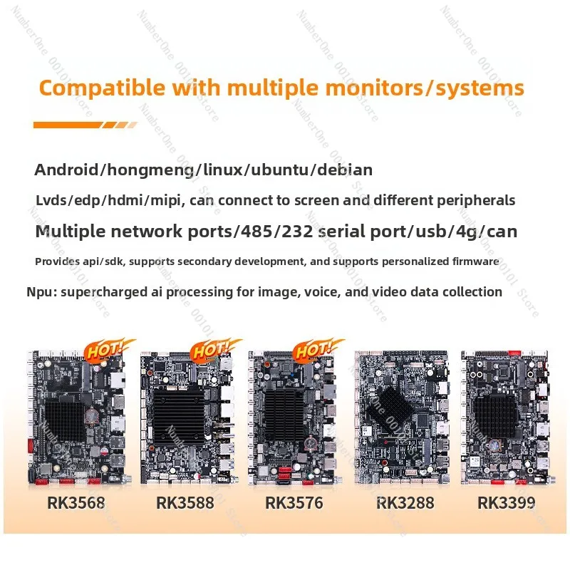 RK3588 RK3568 RK3576 اللوحة الأم أندرويد لينكس أوبونتو لوحة التحكم الصناعية #4