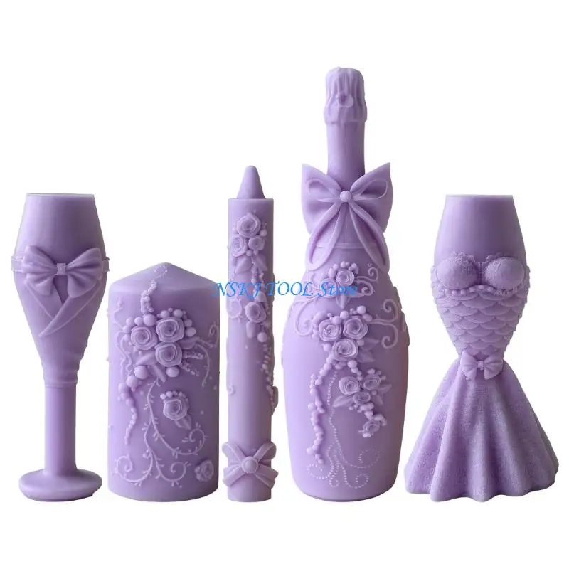 

L8RC Wedding Themed Silicone Mold Temperature Resistant Silicone Mold For Candle Soap Wedding Decoration
