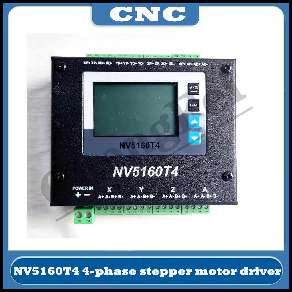 

The 2022 CNC latest NV5160T4 4-phase stepper motor driver with digital display 4-axis Nema17/Nema23 stepper motor driver