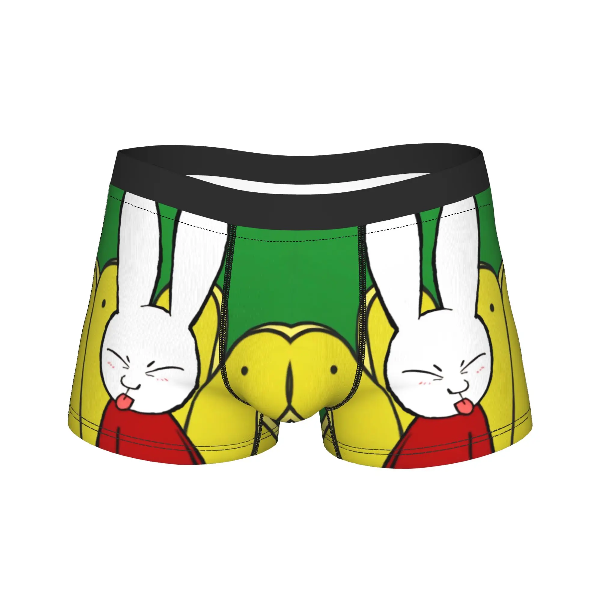 Sexy Boxer Simons Rabbit Shorts Panties Briefs Men Underwear French Cartoon Polyester Underpants for Homme S-XXL