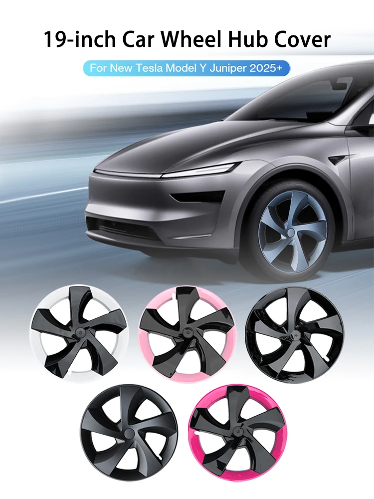 Pour Tesla modèle Y Juniper 2025 moyeu 19 pouces capuchons de roue Auto Performance remplacement moyeu capuchon jante complète couverture accessoires (4 pièces)
