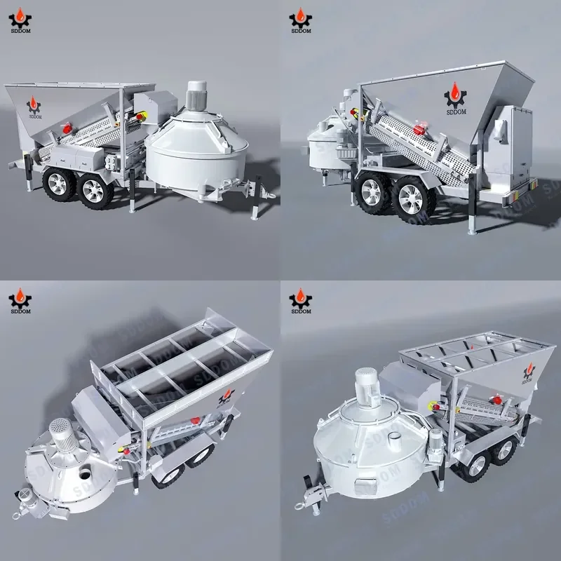 2026 CE SDDOM Patent and CE Certificate Precast MB1500 20m3/h Mobile Concrete Batching Plant