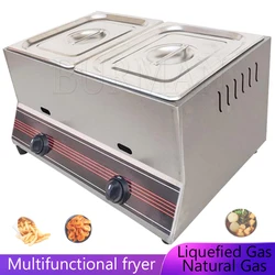 Gas Deep Fryer Removable Tanks Commercial Desktop Fryer For Chicken French Fries Frying Chips