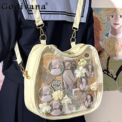 Kawaii Transparent Itabag Fashionable Shoulder Bag Bolso JK Japanese Crossbody Bags Black Backpack