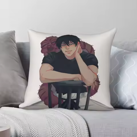 Toji Fushiguro Jujutsu Kaise Pillowcase Polyester Linen Velvet Creative Decor Throw Pillow Case Home Cushion Cover Wholesale 18"