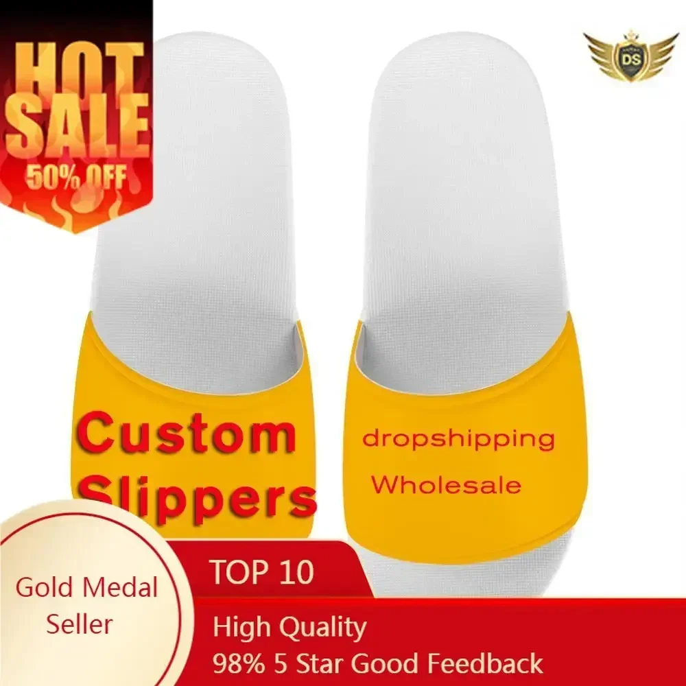 

Custom Shoes Men Slippers Flip Flop Designer Customize Your Logo Image 3D Print Summer Non-slip Flip Flops Flat Dropshipping