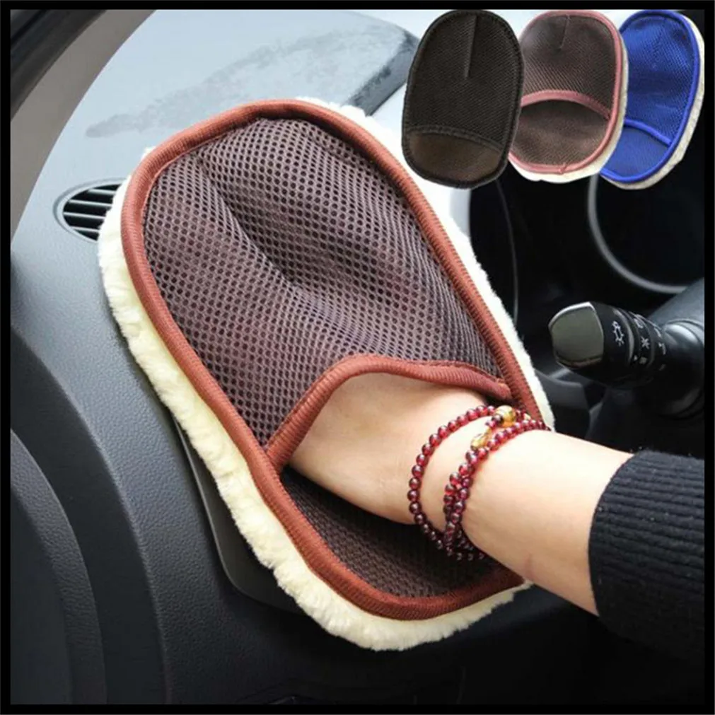 2021 Car Styling Wool Soft Wash Cleaning Glove Accessories for Mercedes-Benz-E-Klasse VAUXHALL-ASTRA AUDI-A3 HONDA-CR-V