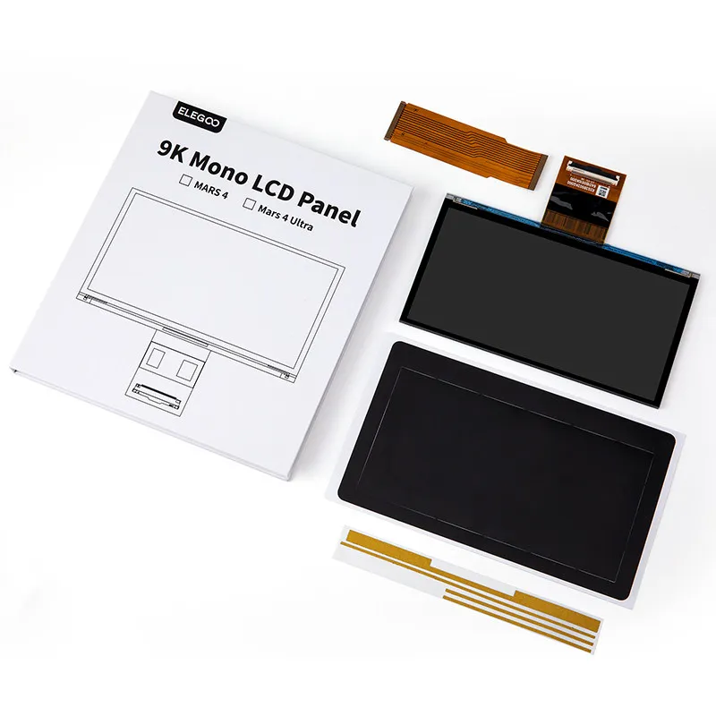 The original brand new screen kit is suitable for ELEGOO Mars 4/4 Ultra light-curing 3D printer accessories