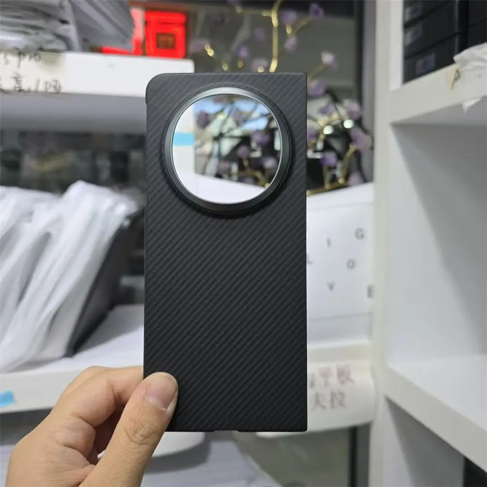 حافظة فاخرة من ألياف الكربون الأراميد لهاتف OPPO Find N5 غطاء حماية غير لامع