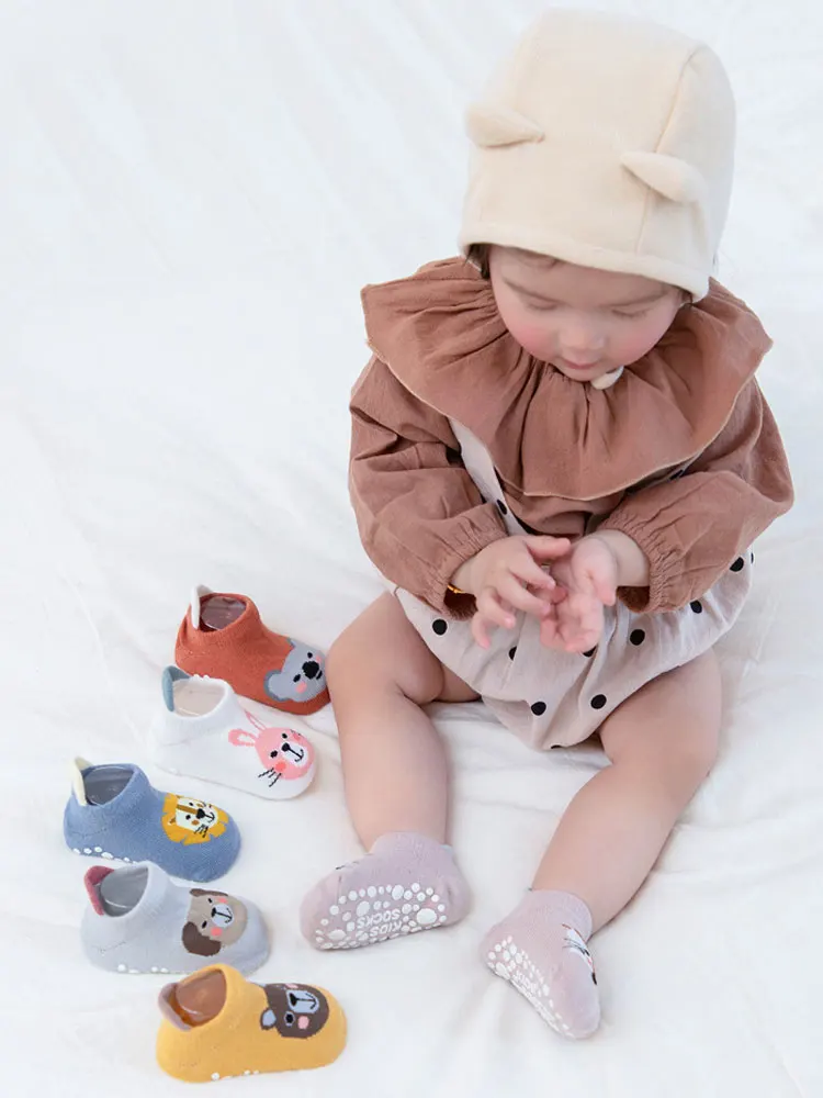 

Baby Clothes with Rubber Dispensing Anti-slip Floor Short Tube Sock 2022 New 3D Big Heel Cartoon Animal Ankle Socks for Children