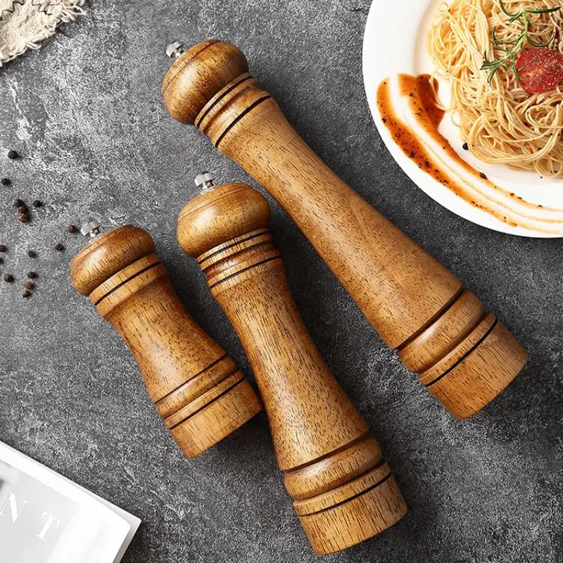 5/8/10 Inches Pepper Mills Salt And Pepper Grinder With Adjustable Ceramic Spice Pepper Grinder Handheld Herb Seasoning Mills