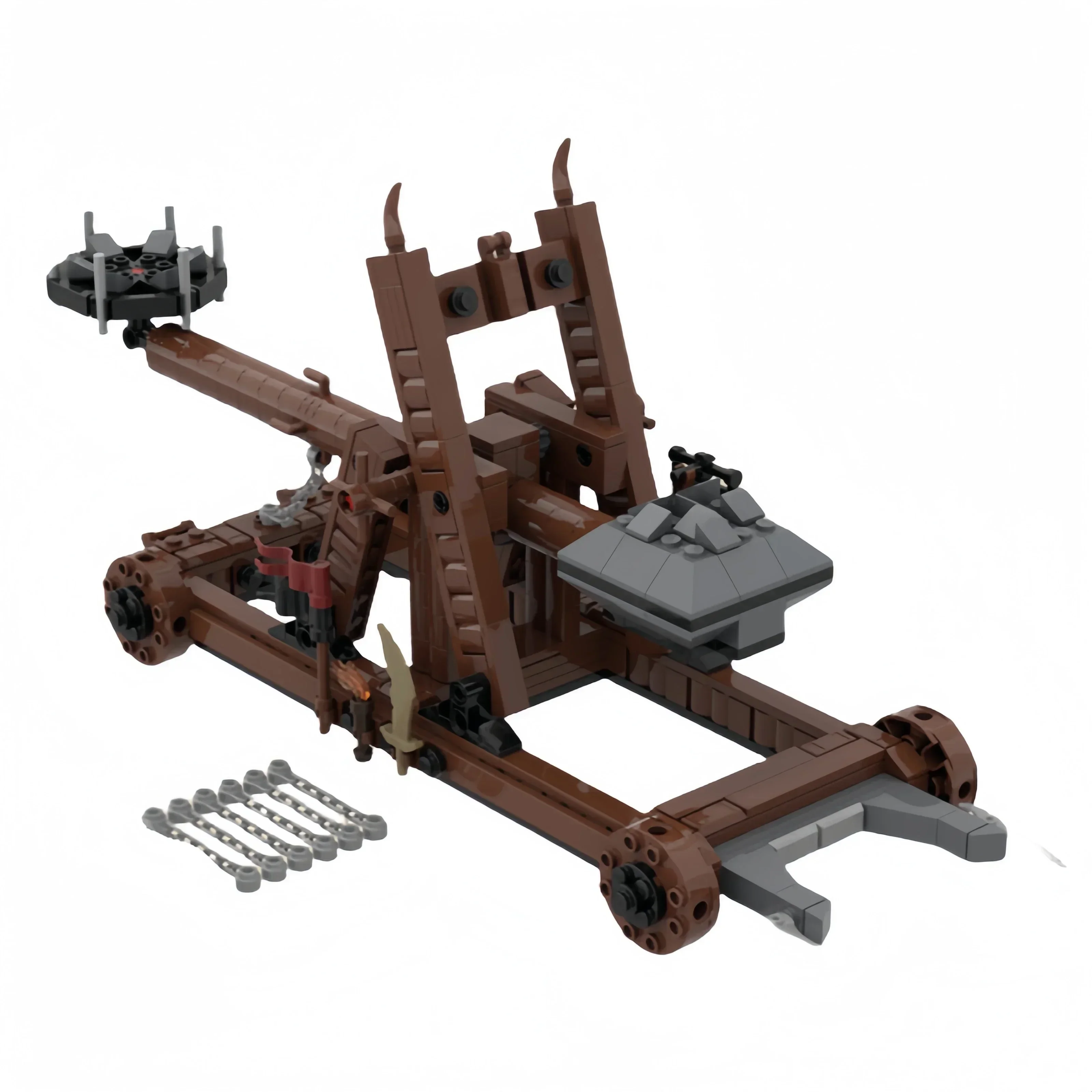 Ring Movie Model MOC Building Bricks Carriage Siege Tower Carriage Modular Technology Gifts Holiday Assemble Children Toys Suit