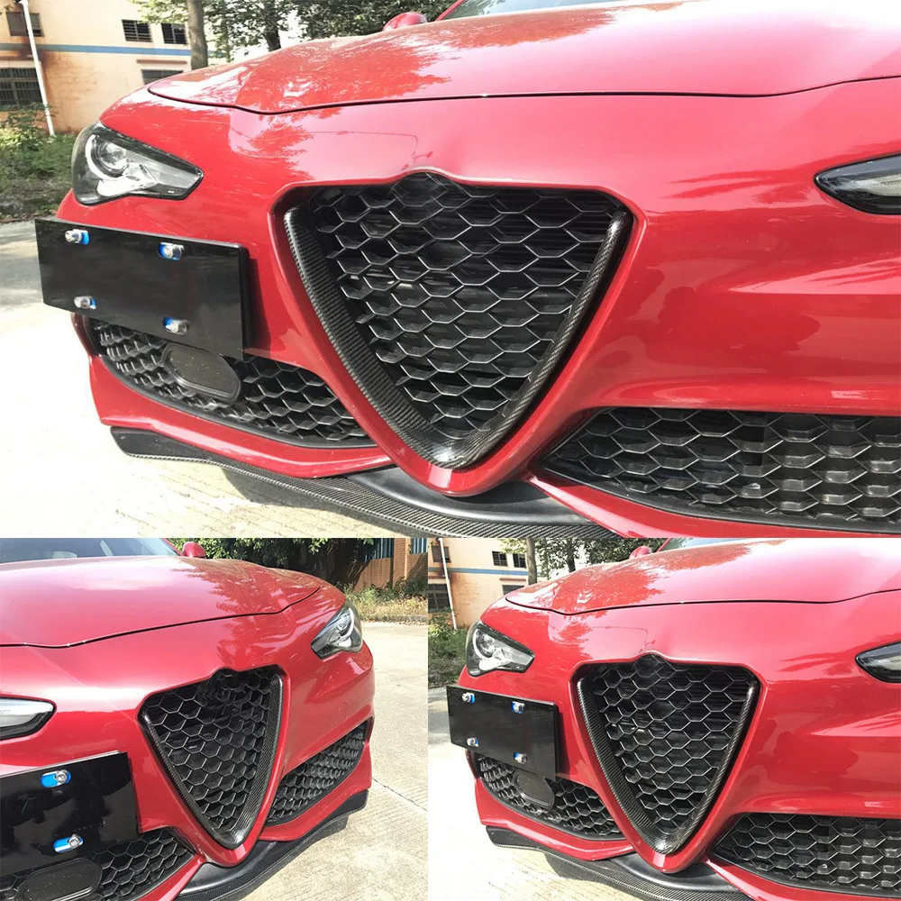 Fit for  15-21 Alfa Romeo GIULIA ordinary car refitted with dry carbon fiber medium mesh trim frame