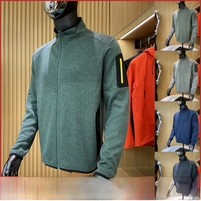 

Outdoor Men's Fce Jaet Stand Collar Gusseted ket Warmth Polyester Autumn Winter New Arrival Stand Fit Zipper Closure