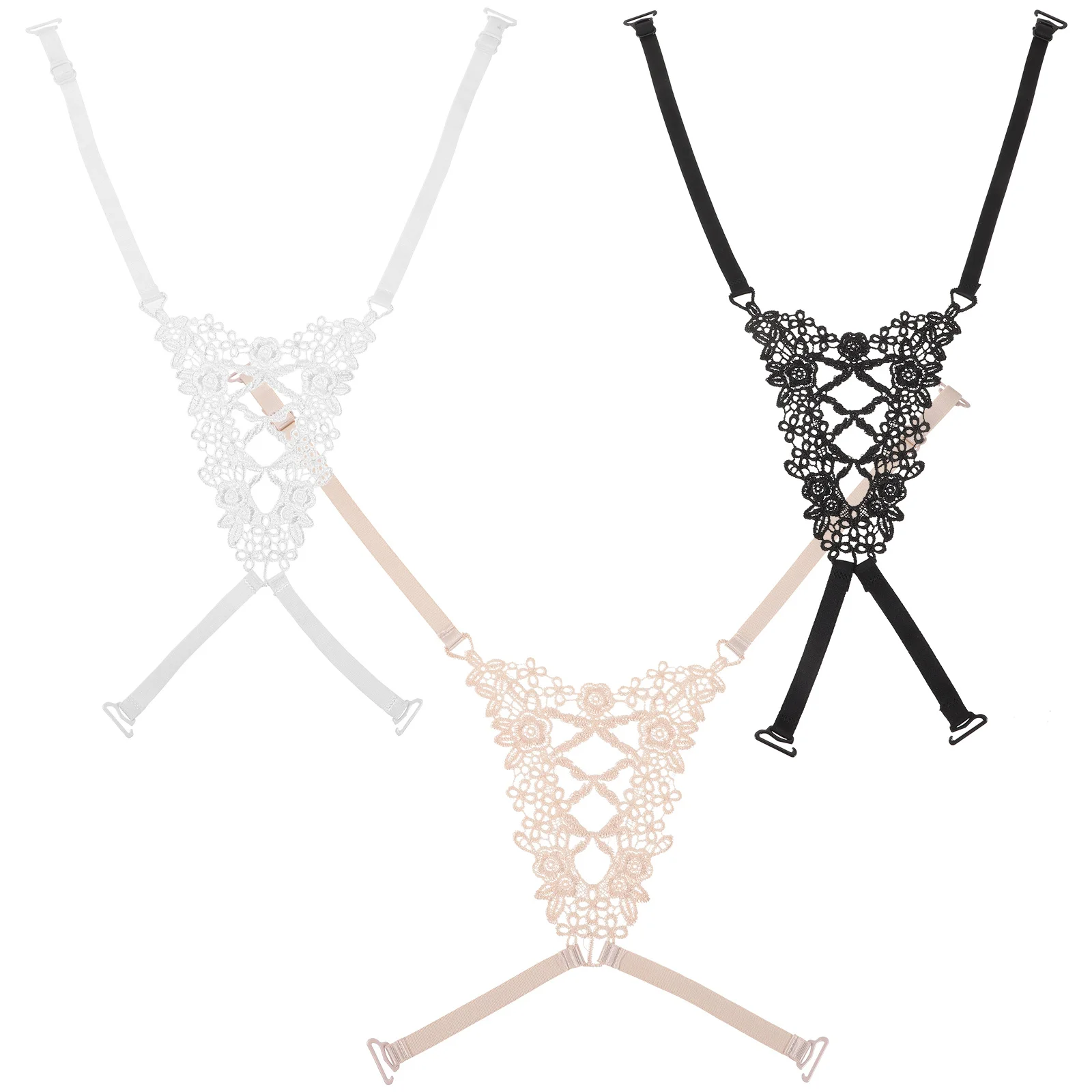 

3Pcs Elegant Bra Straps Replacement Anti-Slip Adjustable Length Detachable Shoulder Straps for Women Comfortable Daily Wear Use