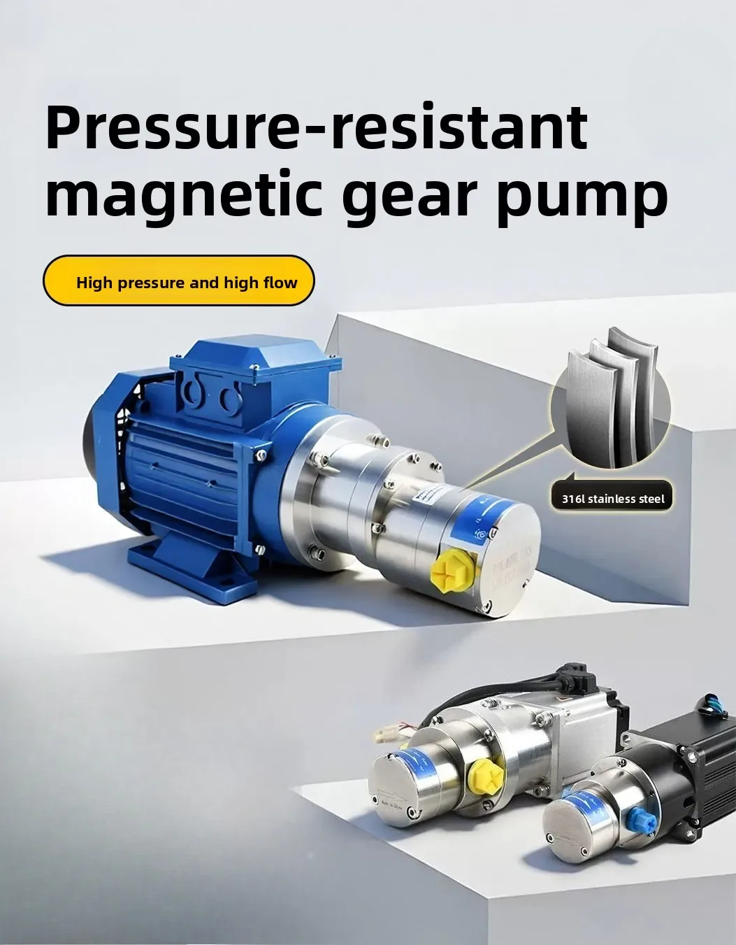 Stainless Steel Magnetic Gear Pump Corrosion Resistant Self-Priming Liquid Filling Metering Pump
