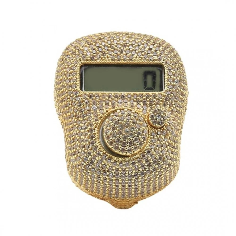 Muslim Zircon Stone Embroidered Digital Dhikr Matic Tasbeeh - Elegant And Useful - Ring Model